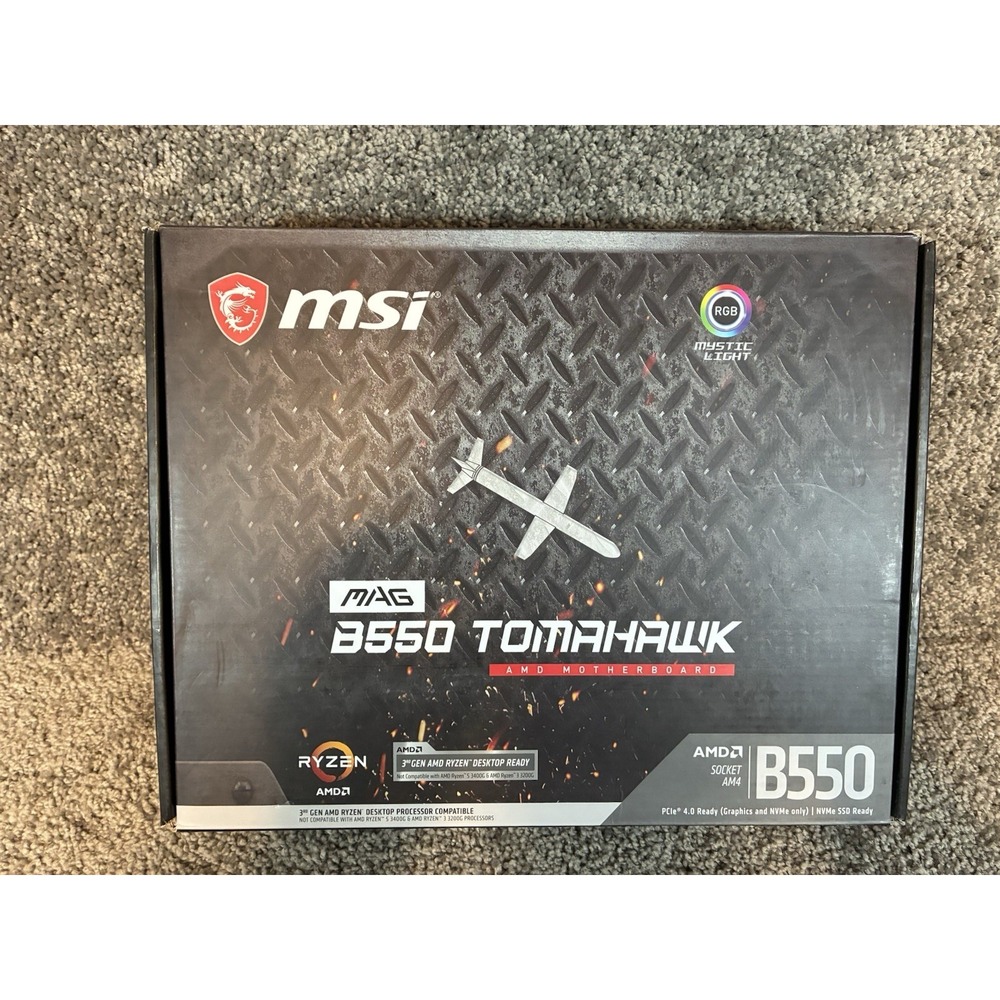 MSI MAG B550 Tomahawk AMD AM4 ATX Desktop Motherboard (B550TMHWK)